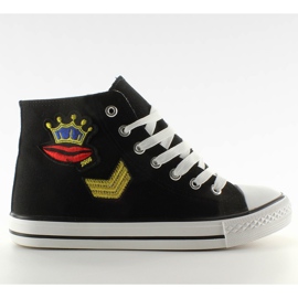 Sneaker alla caviglia con toppe R63 nero