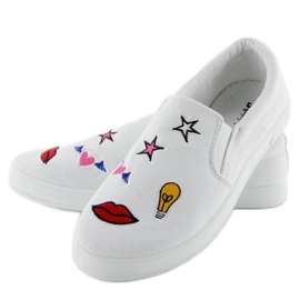 Slipon con patch bianche JX41P bianco