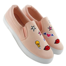 Slipon con patch JX41P Pink multicolore rosa