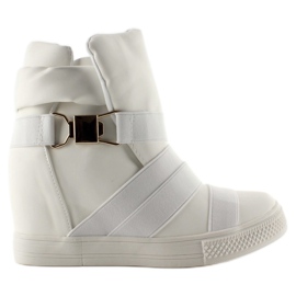 Sneakers con strisce in gomma AF24 Bianche bianco