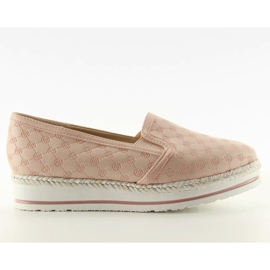 Slipony su tacco alto 6068 rosa