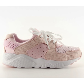 Scarpe sportive con diamanti glamour k1730302 Rosa