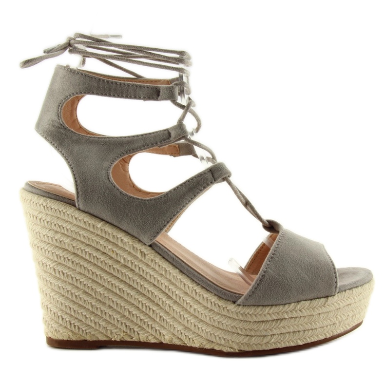 Sandali espadrillas legati SL71 grigio