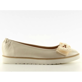 Ballerine sottili con fiocco 1157 beige
