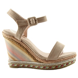 Espadrillas con zeppa pastello Y5p beige