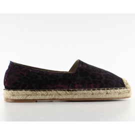 Espadrillas iridescenti 188-3 pesca nero viola rosa