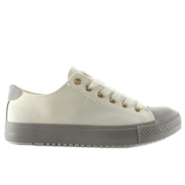 Sneakers su gomma colorata Bianco/Grigio