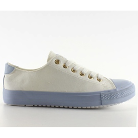 Scarpe da ginnastica su gomma bianca / blu colorata