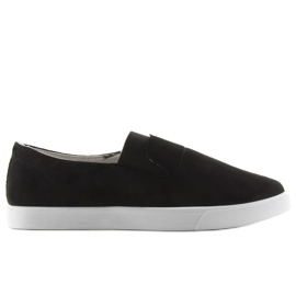 Slipony in camoscio con gomma nera BL91P nero
