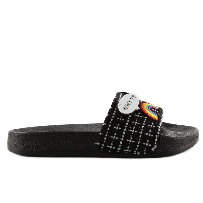 8228 ciabatte nere con spille nero
