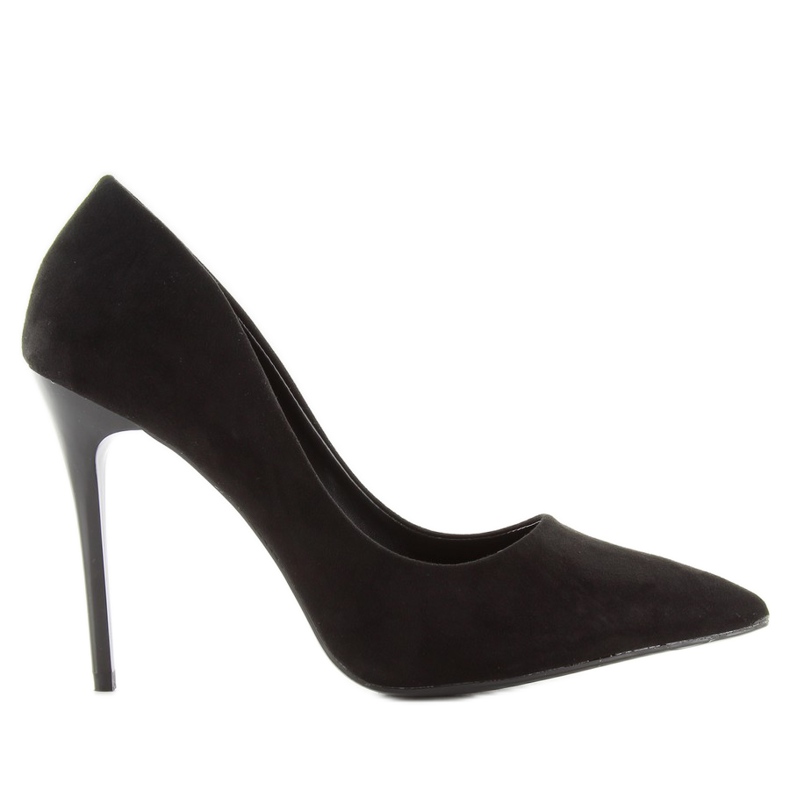 Tacco nero LE07 in suede liscio