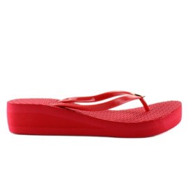 Infradito suola alta B765 Rosso