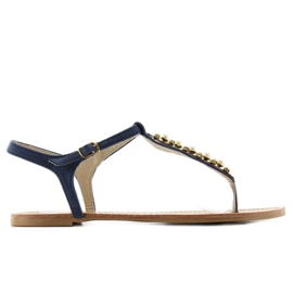 Infradito con perle DD28 D. blu blu navy