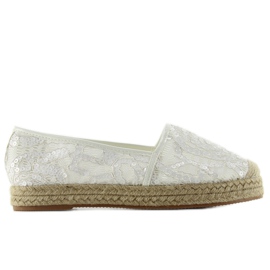 Espadrillas in pizzo 7137 bianche bianca