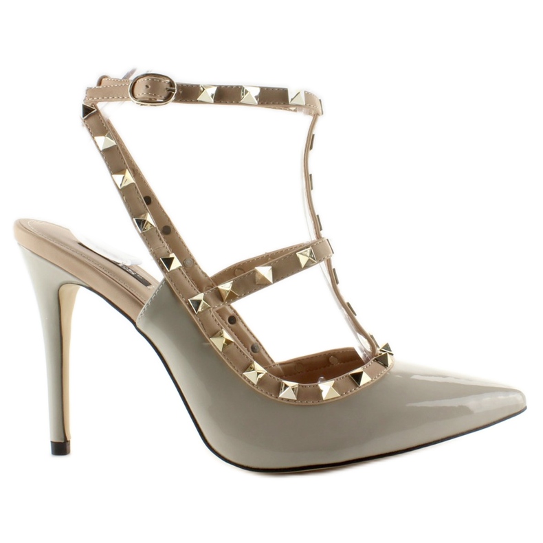 Stiletti con borchie Valentina 1166 grigio