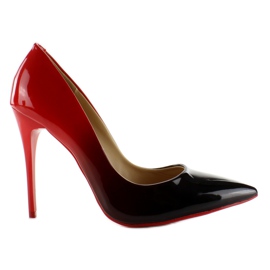 Tacchi sfumati ombre LT76 Nero / Rosso