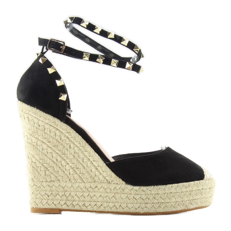 Espadrillas Con Borchie Sulla Piattaforma 100-727 nero
