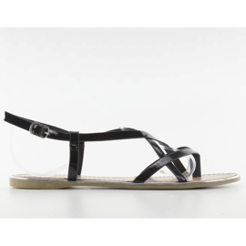 Sandali con finiture argento h161 nero