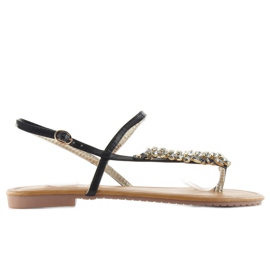 Sandali eleganti con pietre jh33 nere nero