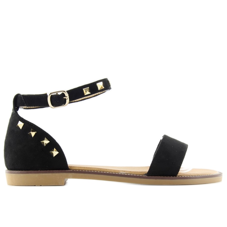 Sandali con borchie sulla caviglia s51 nero