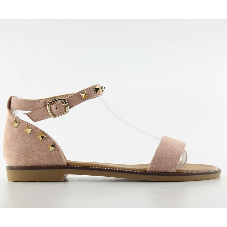Sandali con borchie sulla caviglia s51 Rosa