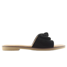 Ciabatte da donna con fiocco S52 nere nero