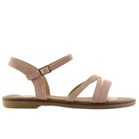 Sandali con righe delicate S55 rosa