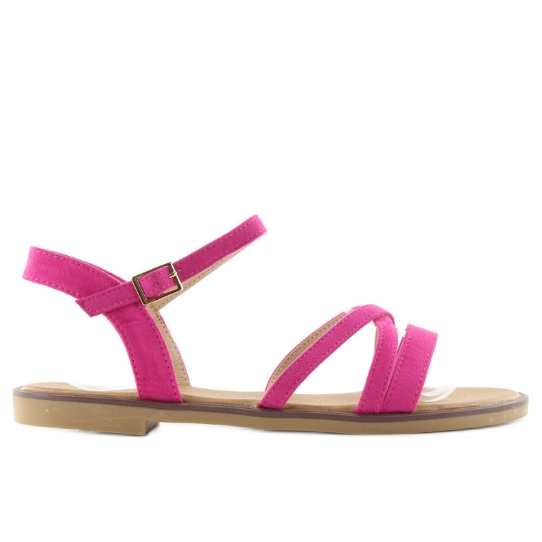 Sandali con delicate righe fucsia rosa