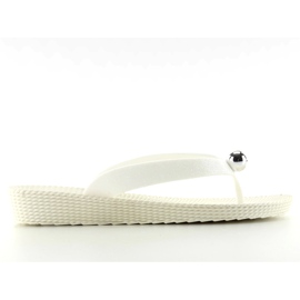 Infradito con pallina argento 9-56 bianca