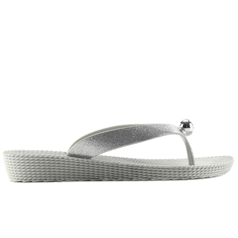 Infradito con pallina argento 9-56 grigio