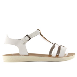 Sandali con cinturino metallico 760 bianco bianca