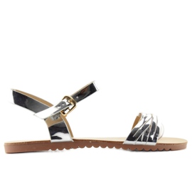 Sandali Con Strisce Lucide H8-72 grigio
