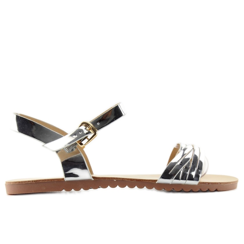Sandali Con Strisce Lucide H8-72 grigio