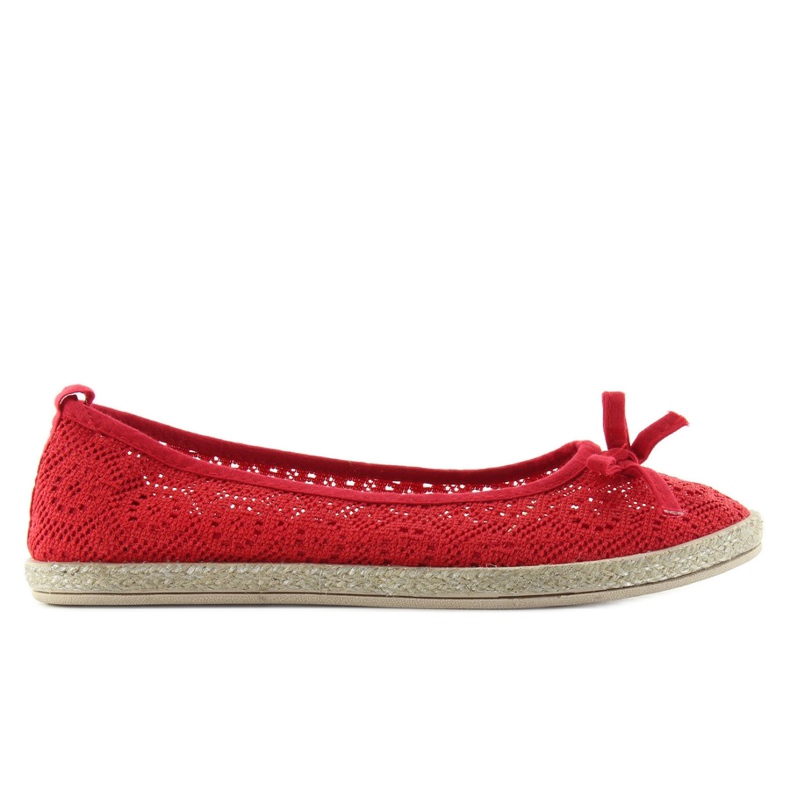 Meravigliose ballerine in pizzo JX33 Red rosso
