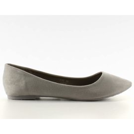 Ballerine lisce, delicato Spitz C56 grigio