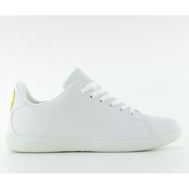 Scarpe sportive con faccina sorridente al-5301 Bianco bianca giallo