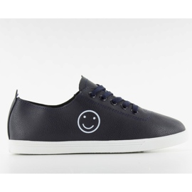 Sneakers con una faccina nb105 blu blu navy