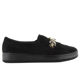 Slipons su una suola madreperla t277p Nero