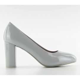 Decollete tacco largo largo m263p grigio