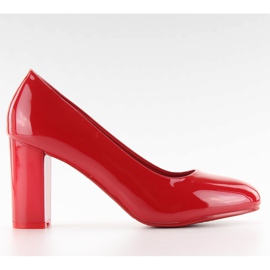 Décolleté in vernice Tacco largo rosso