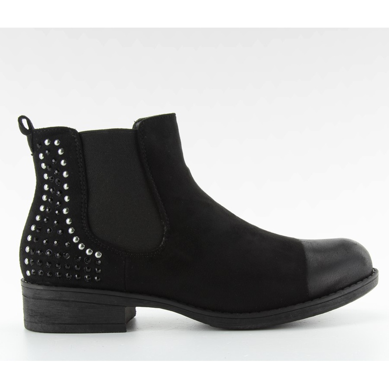 JAX3251 stivali Jodhpur neri con borchie nero