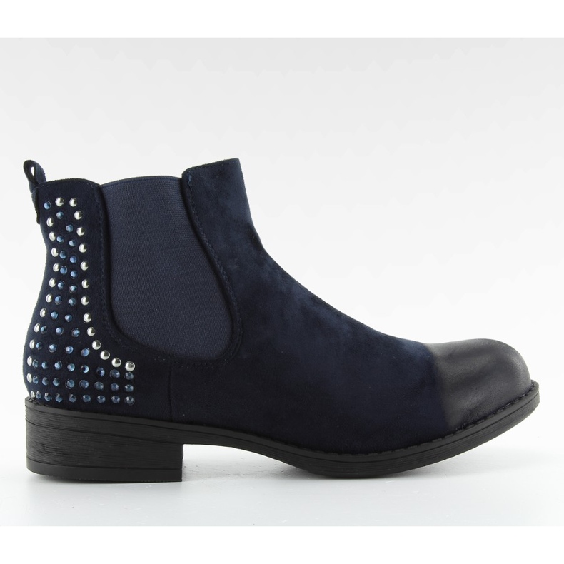 JAX3251 stivali Jodhpur blu con borchie blu navy