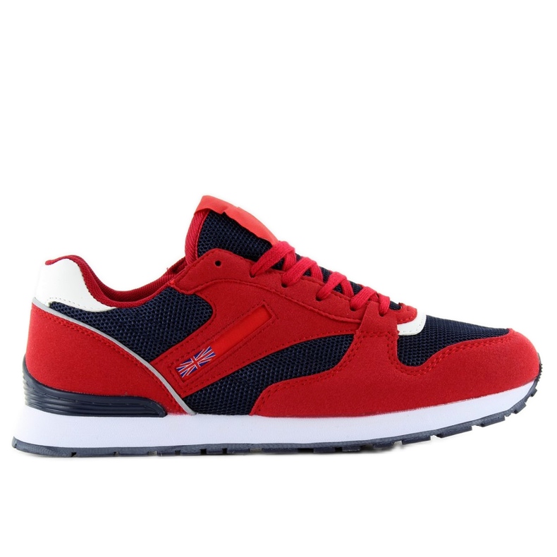 D81 RED / NAVY scarpe sportive super comode rosso
