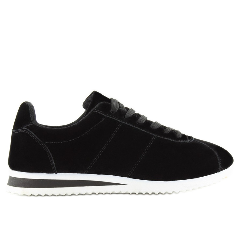 BY-012 scarpe sportive in pelle scamosciata nera nero