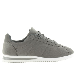 BY-012 scarpe sportive in camoscio grigio