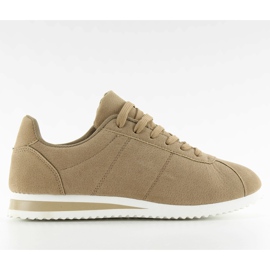 BY-012 scarpe sportive in pelle scamosciata color cachi