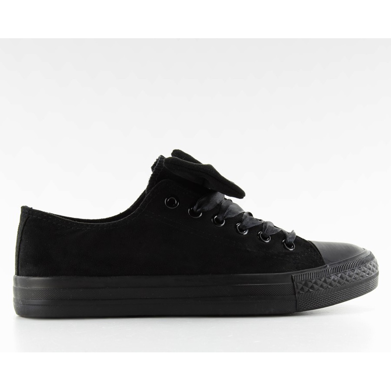Sneakers classiche con fiocco by-025 nere nero