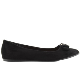 Ballerine nere in camoscio G305 nero