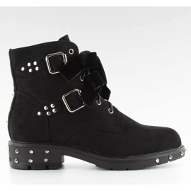 Stivale alla moda con borchie CLS-30 Nero
