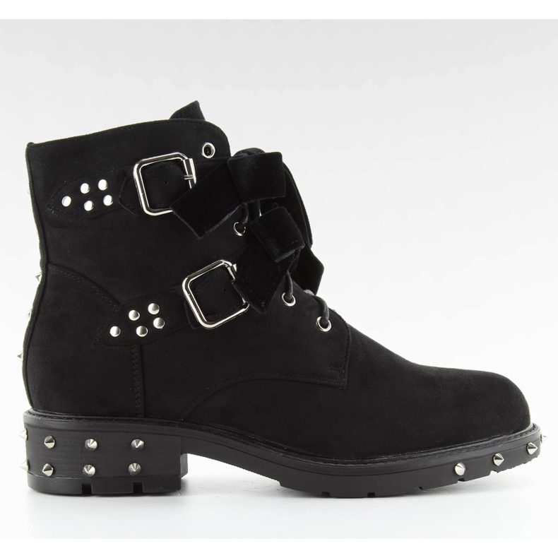 Stivale alla moda con borchie CLS-30 Nero